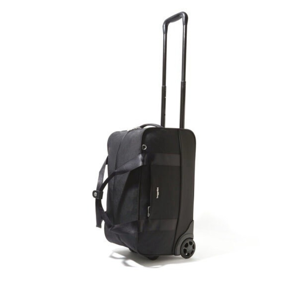 Baggallini Carry-On Duffel Luggage Black Travel Bag 2-Wheel NEW WITH‎ TAGS